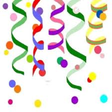 Imagem de serpentinas e confetes coloridos.