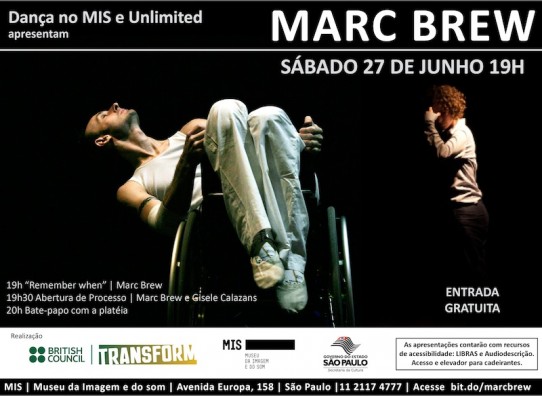 E-FLYER DANÇA NO MIS Marc Brew.. Descrição no final do post.